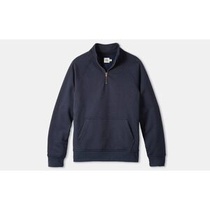 Flint and Tinder Mens 10-Year Quarter Zip Sweatshirt Navy Blue XL Made in USA
